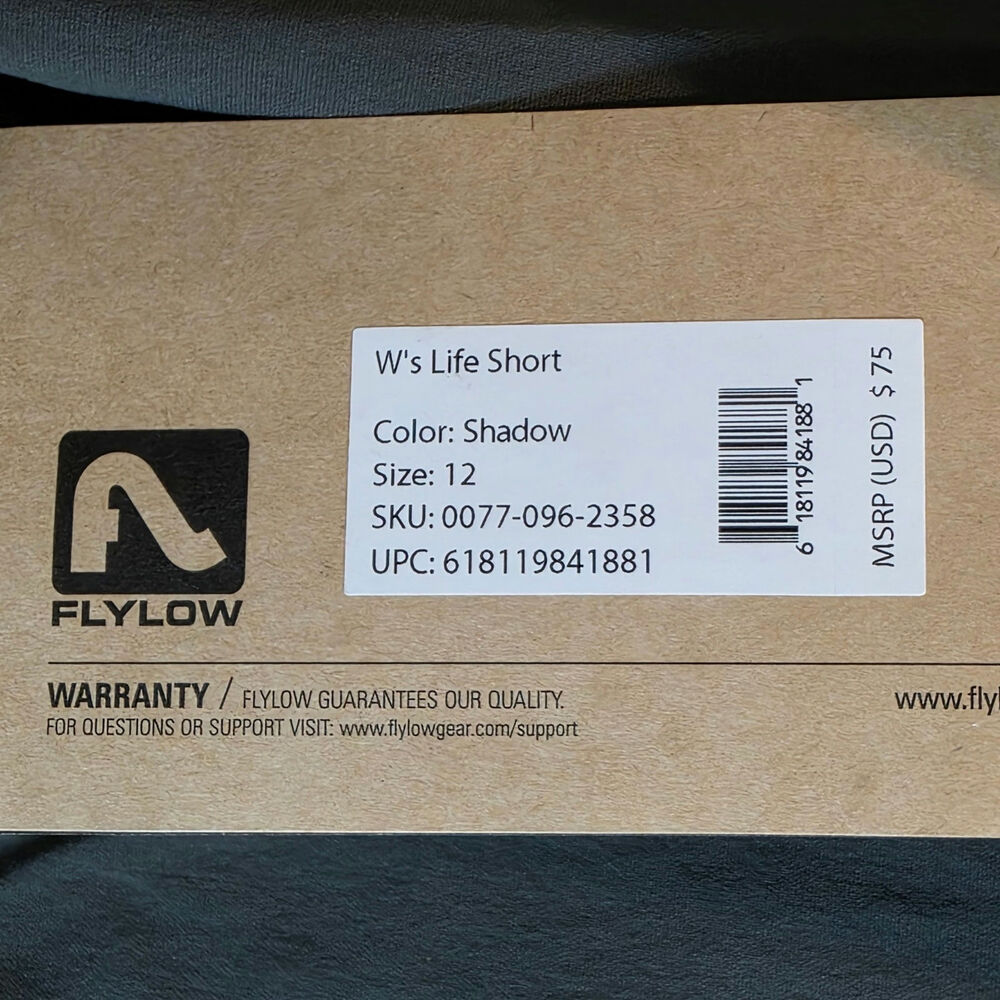 Flylow Life Short Womens Sz 12 Green Gray‎ UPF 50+ Hiking Activewear Stretch $75 - Picture 13 of 16